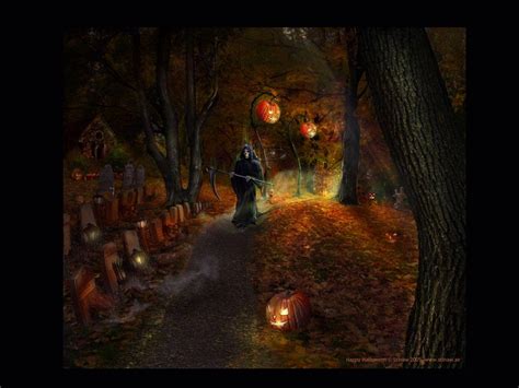 Halloween Cemetery Wallpapers - Top Free Halloween Cemetery Backgrounds ...