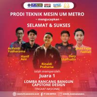 Tim Mahasiswa Prodi Teknik Mesin Um Metro Meraih Juara Dalam Lomba