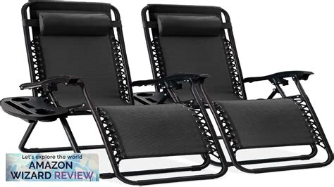 Best Choice Products Set Of 2 Adjustable Steel Mesh Zero Gravity Lounge