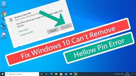 Soluci N Para Error Al Eliminar Windows Hello Pin En Windows Mundowin