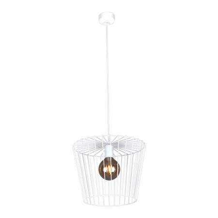 Lampa wisząca z drucianym kloszem K 4645 SOUL WHITE Kaja Oświetlenie