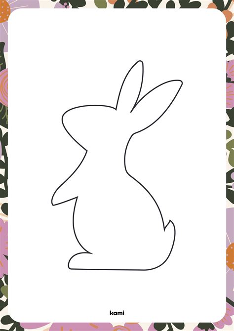 Standing Easter Bunny Outline For Teachers Perfect For Grades St