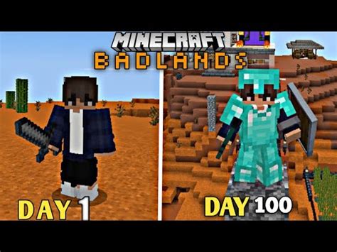 I Survive Days In Badlands Only World In Minecraft Bedrock Edition