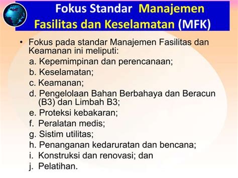 Manajemen Fasilitas Dan Keselamatan Mfk Bimtek Standar Akreditasi