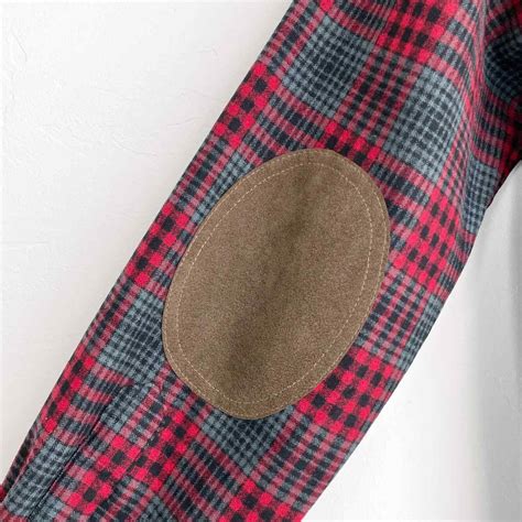 Pendleton Wool Plaid Elbow Patch Trail Button Up Shirt Gem