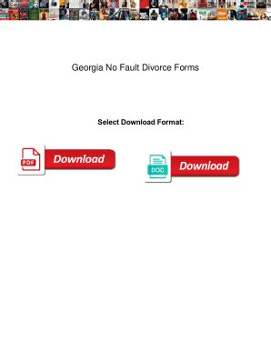 Fillable Online Georgia No Fault Divorce Forms Georgia No Fault