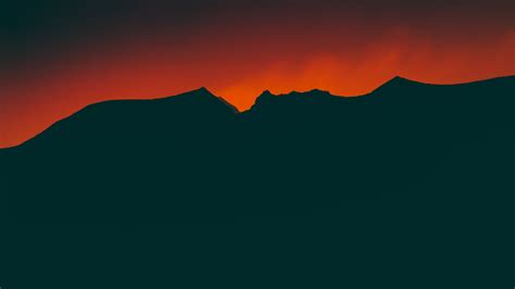 Silhouette Of Mountain During Sunset · Free Stock Photo