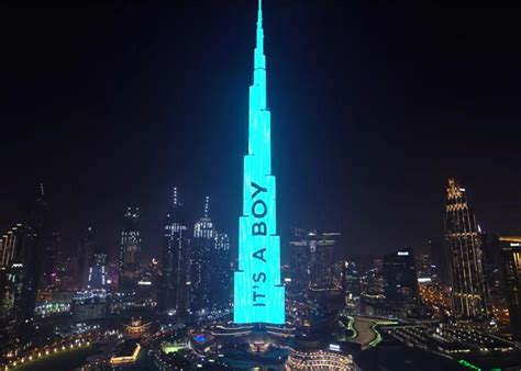 Dubai Influencers Hold Gender Reveal On Side Of Burj Khalifa Artofit