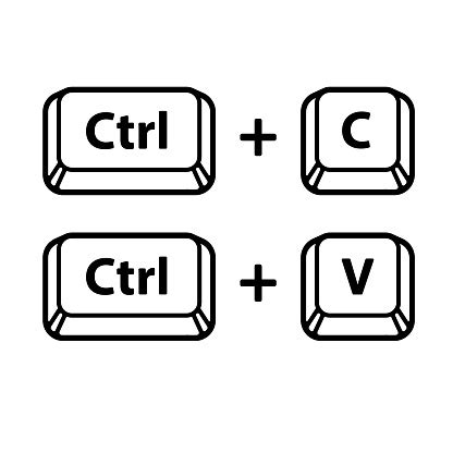 Copy And Paste Key Shortcuts Stock Illustration - Download Image Now - iStock