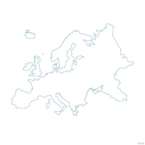 Europe Map Line Vector in Illustrator - Download | Template.net