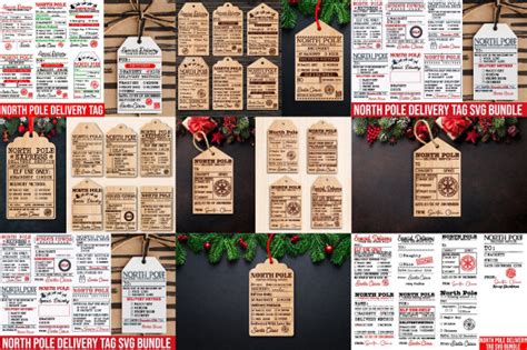 North Pole Delivery Tag Bundle Graphic By Abstore Creative Fabrica