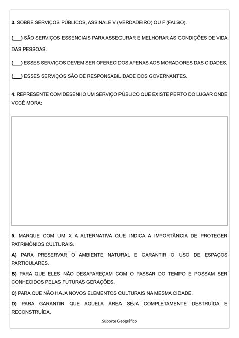 Atividade Sobre Serviços Publicos 4 Ano - Atividade Sobre Serviços Publicos 4 Ano - FDPLEARN
