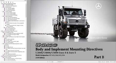 Mercedes Benz Unimog U U U Body And Implement Mounting