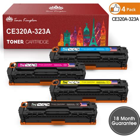 Set Of 4 Pk Ce320a 23a 128a Color Toner For Hp Laserjet Pro Cm1415fnw