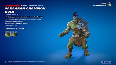 How to get the Sakaaran Champion Hulk skin in Fortnite