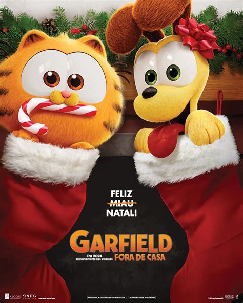 Garfield Fora de Casa ganha pôster natalino fofo NerdBunker