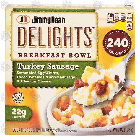 Jimmy Dean Delights turkey sausage breakfast bowl; scrambled egg w7-oz ...