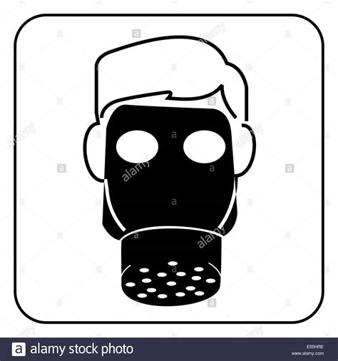 Gas Mask Safety Equipment Symbol Vector Stock Photo Alamy