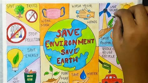 Save Environment Day Drawing Easy For Competition Save Environment