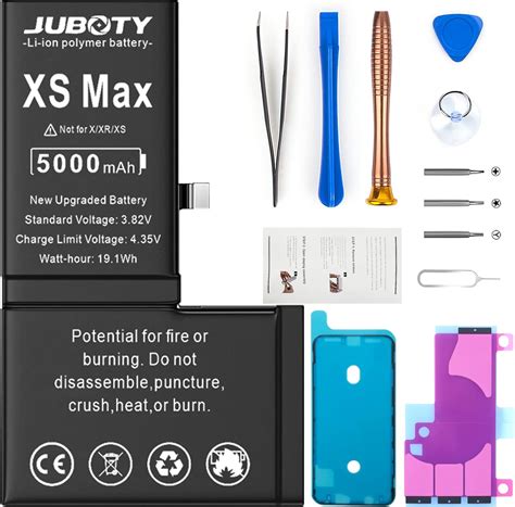 Amazon JUBOTY Battery For IPhone Xs Max 5000mAh Li Ion Internal