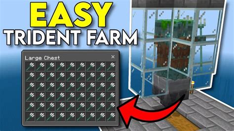 Best EASY Trident Farm Minecraft 1.20! Minecraft Bedrock in 2024 | Minecraft, Minecraft farm ...