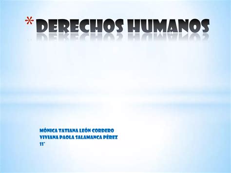 Derechos Humanos Ppt