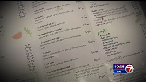 Can Restaurants Provide Different Prices Not Listed On The Menu Wsvn