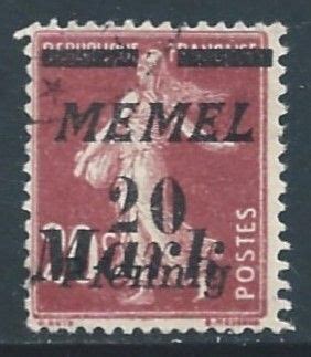 Memel Used C French Surcharged Sower Issue Ovptd Memel