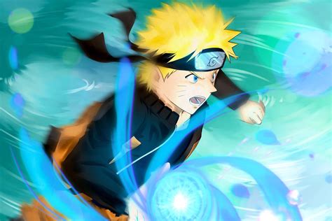 Download Naruto Uzumaki Unleashing A Rasengan Wallpaper