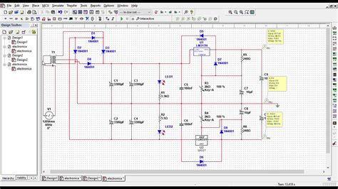 Simulación de una fuente de alimentación variable simétrica