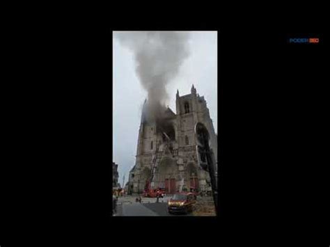 Incêndio atinge catedral de Nantes na França YouTube