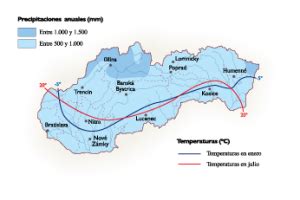 Slovak Republic Climate map | Vector maps