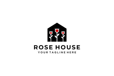 Rose House Logo Graphic by nadifa99 · Creative Fabrica