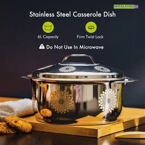 Buy Royalford Salwa Double Wall Stainless Steel Hot Pot Ml Portable Extra Deep Hot Pot