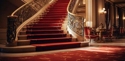 Premium AI Image | an image of a beautiful staircase in a luxury hotel