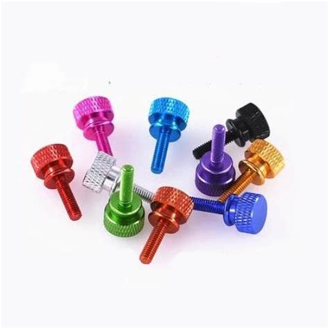 10pcs Lot 6 32 M3 M4 6 8 10 12 16 20 Colourful Step Aluminum Knurled