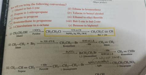 How Rill You Bring The Following Conversions Major Product Filo