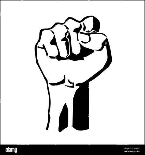 Hand man fist vector illustration. Protest freedom symbol Stock Vector ...