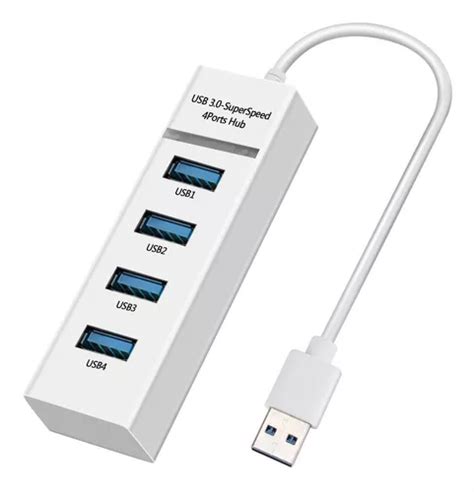 Hub Puertos Multi Usb Indicador Luz Led Adaptador Cuotas Sin