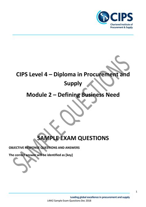 Solution Cips Diploma Sample Questions Studypool