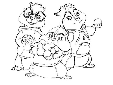 Coloriage Alvin et les Chipmunks Pour Enfants télécharger et imprimer