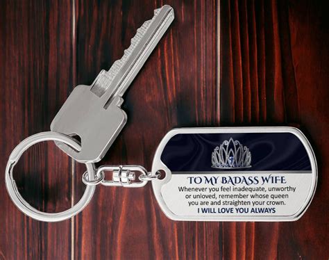 To my badass wife keychain - TFG – TheFamilyGifts