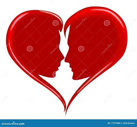 Romance Heureux De Valentine De Coeur Damour Illustration Stock