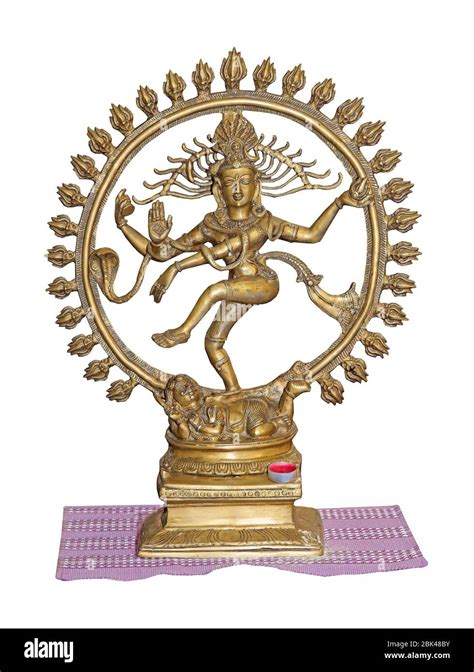 Gold Shiva statue in hindu religion isolated on white Stock Photo - Alamy