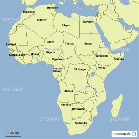 Staaten Afrika Von Regi Landkarte F R Afrika