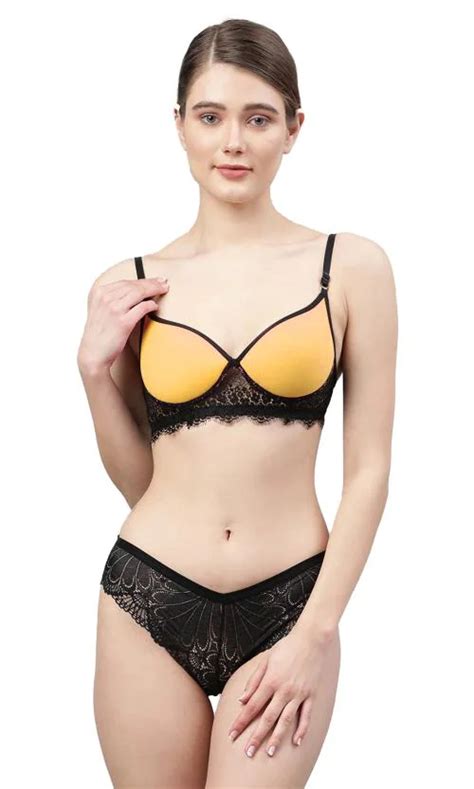 Buy Aamarsh Women Net Bra Panty Set For Lingerie Set Pack Of Color Brown Online At