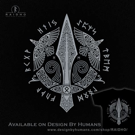 GUNGNIR Men S Perfect Tee By RAIDHO Design By Humans Viking Symbols