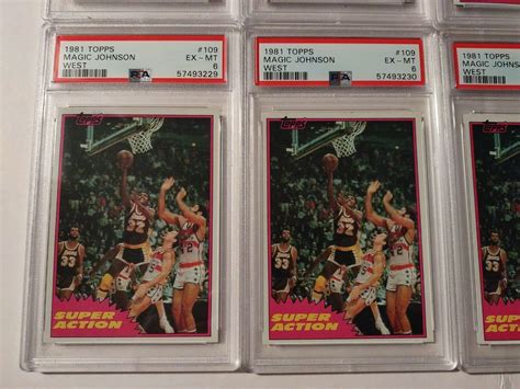 1981 Topps Magic Johnson 109 First Solo Los Angeles Lakers PSA 6