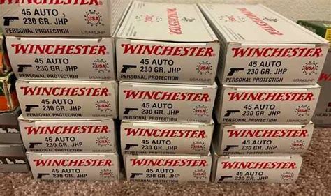 Handgun Ammo Winchester 45 Acp 230gr Jhp Used Guns