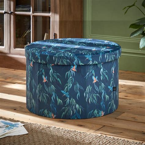 Kingfisher Round Ottoman Dunelm